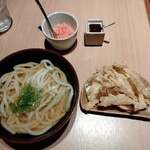 博多ちょうすけ - ぬくかけうどん 600  ごぼ天 270