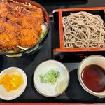 そば処 日本ばし - まぐろカツ丼 ¥1000＊ミニもりそば付 +¥150