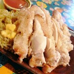 177153089 - カオマンガイトードの揚げた鶏モモ肉