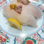 まわる寿司　博多魚がし - カワハギ　¥410