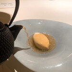 レストラン オオツ - ⑪自家製焙じ茶アイスの焙じ茶アフォガード