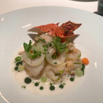 レストラン オオツ - ⑧地物大洗産伊勢海老のナージュ ペコロス パセリオイル