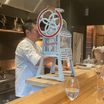 やまぐち - 初雪のかき氷機をわざわざ持ってきて頂きました。