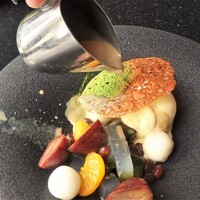DINING & BAR TABLE 9 TOKYO - あんみつ仕立ての宇治ほうじ茶アフォガード