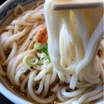 さぬきうどん 天霧 - 温玉うどんW（麺持ち上げ）