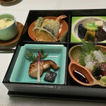 Shuraku - 松花堂弁当（雪）、茶碗蒸し