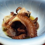 天ぷら定食のたこのやわらか煮