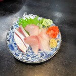 まるさん松本 - ▪️淡路定食②刺身(真サバ、シマアジ、アナゴ)