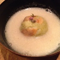山城屋庄蔵 - ～椀物～
                  白蛤とレタスの真丈　和風クラムチャウダー　黒胡椒の香り 