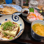 酒房 ワビスケ - 初訪　一夜干しデラックス定食