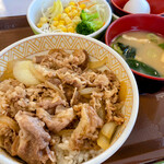 すき家 - 牛丼ランチセット 500円