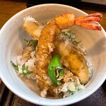 掌庵 蕎麦 石はら - ミニ海老天丼