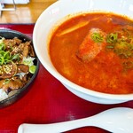 麺屋 鳳花 - 唐辛子味噌らぁめん＆チャーシュー丼