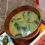 市松庵 - 定食に付くお味噌汁（お出汁が美味しい～✌️）