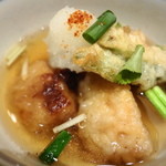 帰燕 - エビイモとたけのこの揚げ出し