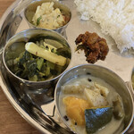 東インドオディシャ食堂 パツカリー - 菜食ターリーセットのアップ