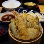 Tempura Kaisen Kome Fuku - 季節の天ぷら定食(1,090円)