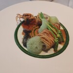 ASAHINA Gastronome - (2022/6 訪問)鮎＆新じゃがいも。エストラゴンの香りを纏わせクリスティアン仕立てに、季節野菜のクーリとそのエキューム。