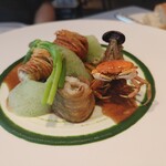 ASAHINA Gastronome - (2022/6 訪問)鮎＆新じゃがいも。どのアングルから見ても美しい一皿。