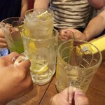 金町製麺 - 乾杯（メガハイボールなど）