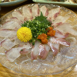 味のまる藤 - ヒラメ刺身