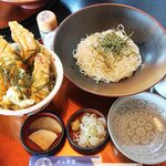 川なべ - 塩天丼と大門素麺セット
