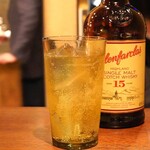 アカ - Glenfarclas aged 15 years のダブルのハイボール