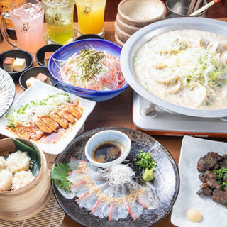 厳選の地域限定、九州食材を使用した逸品料理が盛り沢山