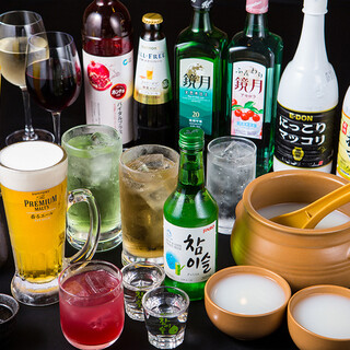 All-you-can-drink is a great deal! A variety of drinks from premol to makgeolli