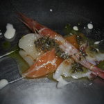 aura dining - 前菜（コース１例：要予約）　おしゃれな盛り付け　