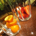 バー クラスター - 金柑と苺(天使のほっぺ)