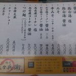 麺屋 菜々兵衛 - 【2013年02月】白いのは昼のメニュー。