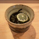 登喜和鮨 - 佐渡産の黒水雲お浸し