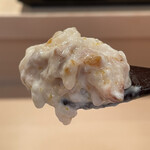 登喜和鮨 - 佐渡産の真河豚白子と自家製三年唐墨