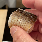 登喜和鮨 - 地物の梭子魚柑橘〆