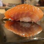 登喜和鮨 - 新発田梶川産の桜鱒醤油