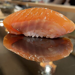 登喜和鮨 - 新発田梶川産の桜鱒醤油漬