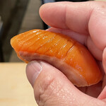 登喜和鮨 - 新発田梶川産の桜鱒醤油漬