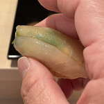 登喜和鮨 - 地物のウマズラハギ肝挟み