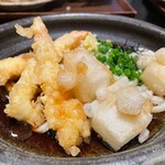 花雷 - 海老天と揚餅のぶっかけ④