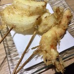 立呑み 魚椿 - 天ぷら盛り合わせ(三種)