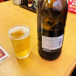 餃子の王将 - ドリンク写真:瓶ビールはアサヒスーパードライの大瓶