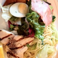 タンタ ローバ - pranzoA カジキマグロのグリル、キャベツとアンチョビのパスタ