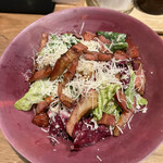 海老丸らーめん - シーザーサラダベーコンのせ