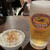 酒庵 五醍 - 生ビールとお通しのオニオンスライス