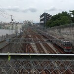 しま坂 - 旧田園都市線（現大井町線）の高架のところ。真ん中の2線が大井町線で両脇の2線が目黒線