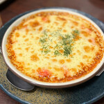 金太郎 - ◯明太ポテトチーズ焼き¥650…マッシュポテトに明太子がたっぷり！とろけるチーズがビヨーンと伸びるほどチーズもたっぷりで嬉しい＆美味しい♪