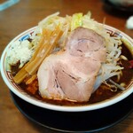 自家製麺屋 登夢道 - 味噌もやしラーメン山椒（中盛）850円＋マー油100円