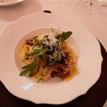 RISTORANTE REGA - 三元豚と黒オリーブのパッパルデッレ