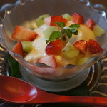 山ごぼう - デザートの国産レモンのムース。ブラマンジェみたい。